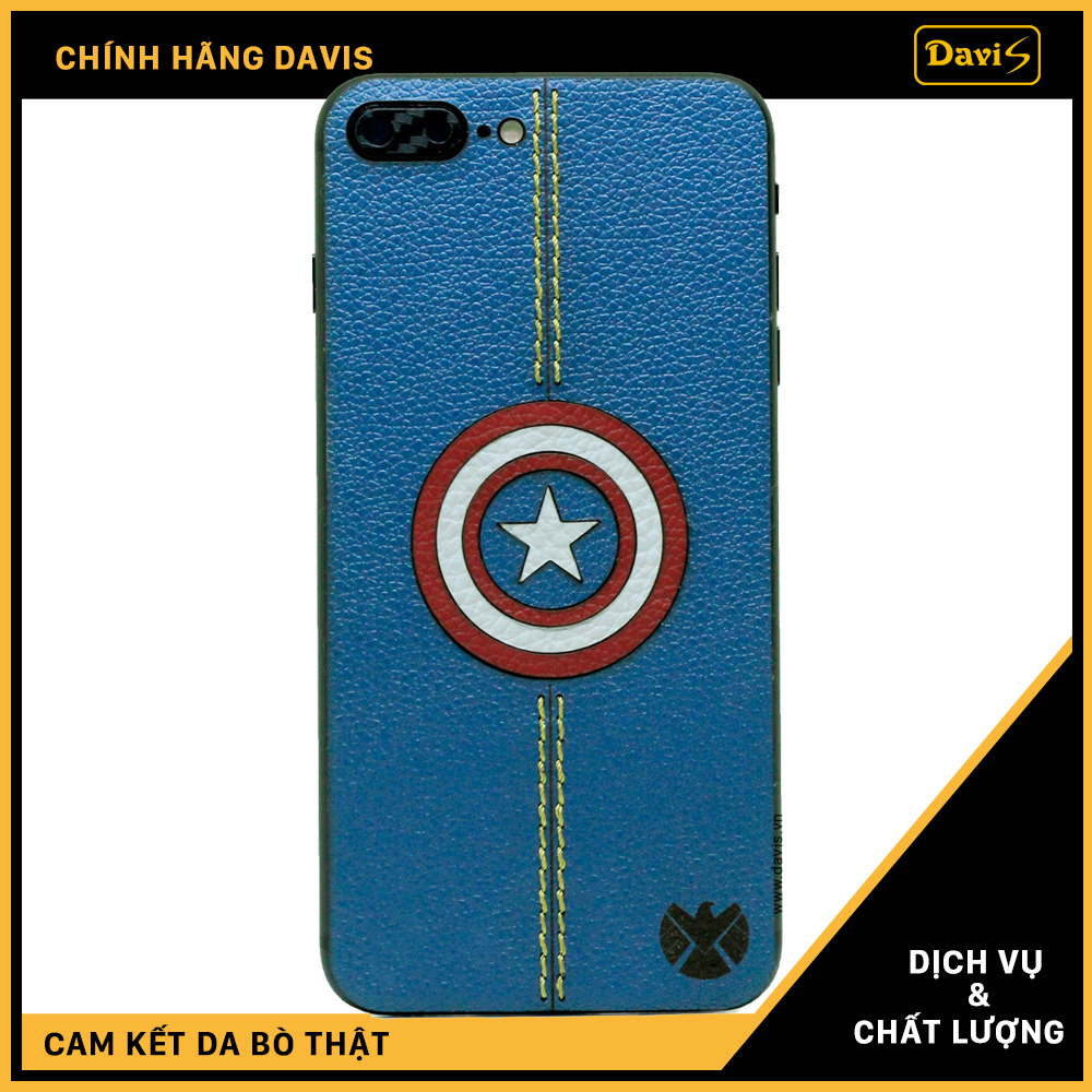 Dán da điện thoại phiên bản Captaincho iPhone 7 Plus làm từ da bò thật cao cấp, sang trọng nhiều hữu ích - Chính hãng Davis.
