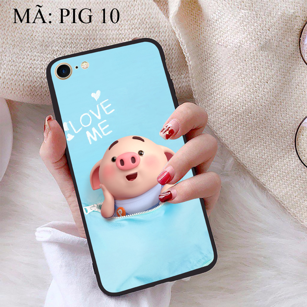 [HCM]Ốp lưng iCase dành cho iPhone 7 viền dẻo TPU BST Pig Cute