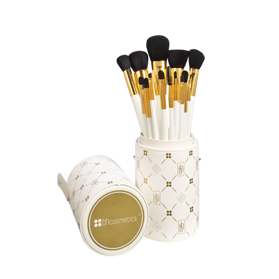 Bộ cọ 11 cây bh cosmetics dot collection - 11 piece brush set white