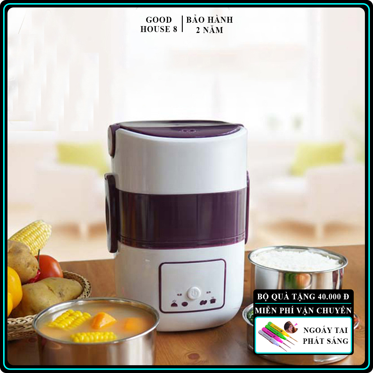 Hộp Đựng Cơm Cắm Điện 3 Tầng, Hộp Hâm Cơm Nhanh,Hộp Cơm Hâm Nóng, Chất Liệu Nhựa Pp Cao Cấp Với Lồng Inox 304 An Toàn Đặc Biệt Cho Sức Khỏe, Khả Năng Giữ Nhiệt Lâu Dài. Dễ Dàng Mang Theo.