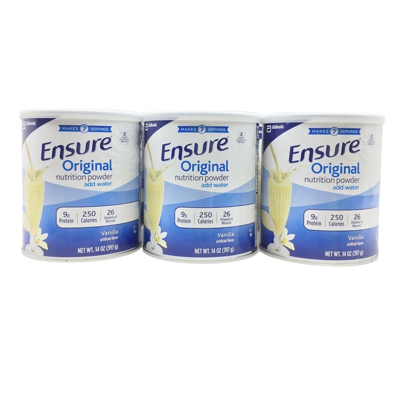 LỐC 3 SỮA BỘT ENSURE MỸ 397g ( Mẫu Mới )