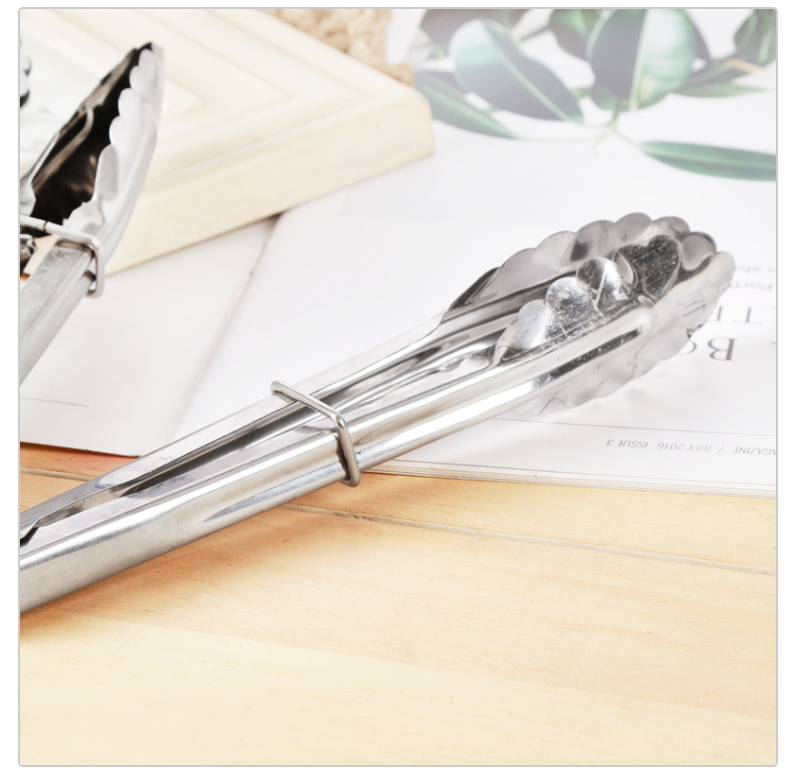 KẸP GẮP THỨC ĂN loại lớn 23cm, loại nhỏ 18 X 3.5CM/dụng cụ gắp đá Inox/ice clip, gặp thịt nướng giá rẻ, Mộc Shop saigon