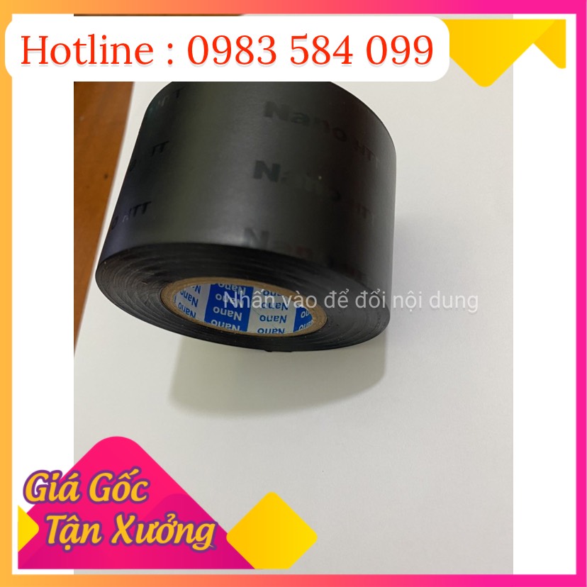 Combo 10 cuộn băng dính cách điện màu đen Nano 48mm x 30 mét dài