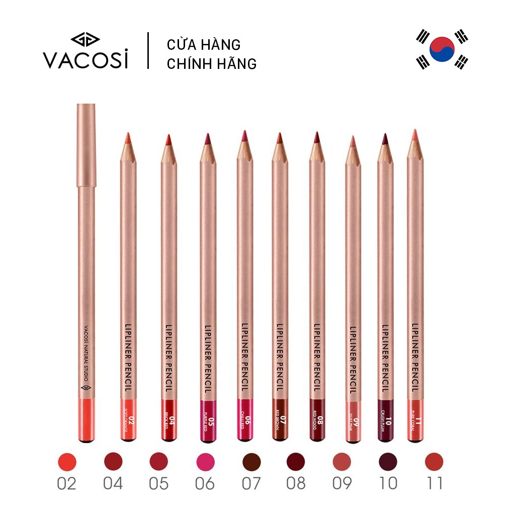 [HCM] Vacosi Chì Kẻ Viền Môi Lipliner Pencil 3g