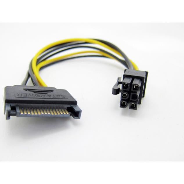 Cáp chuyển nguồn sata sang 6 pin