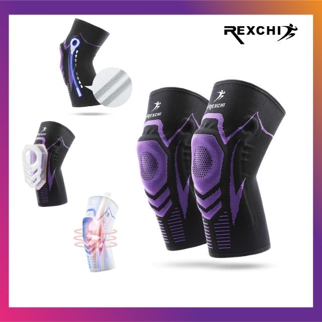 Bó gối thể thao băng bảo vệ đầu gối bóng đá, bóng chuyền , tập gym, đạp xe thể dục có đệm cao cấp Rexchi