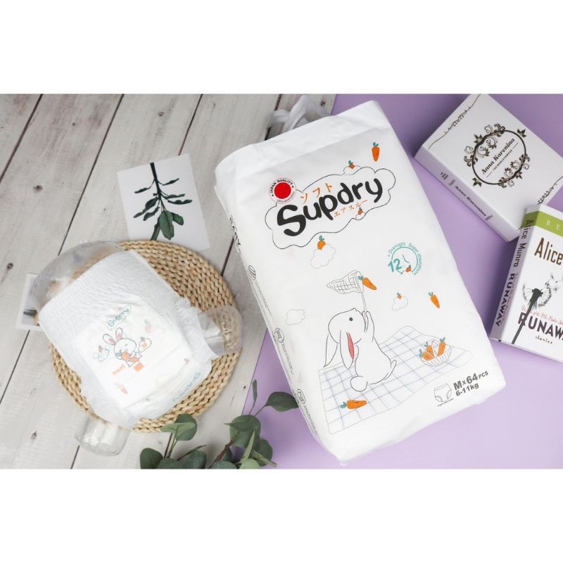Bỉm/tã quần supdry cao cấp đủ size m64/l58/xl52/xxl50
