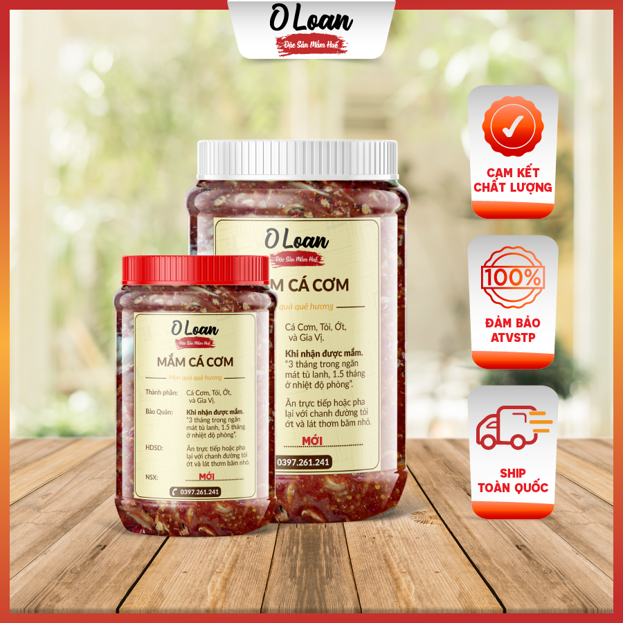 Mắm cá cơm đặc sản mắm huế o loan hủ 1kg