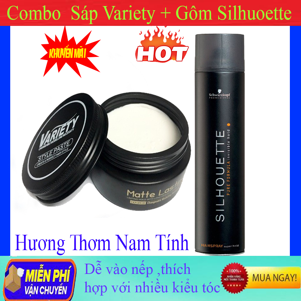 [MUA NGAY SỐ LƯỢNG CÓ HẠN ] Gôm Và Sáp, Gôm Xịt Tóc Nam, Combo 01 Gôm Xịt Tóc Và 01 Sáp Vuốt Tóc Cao Cấp - Giữ Nếp Lâu Trên 20H, 1 ĐỔI 1 Trong 7 Ngày .