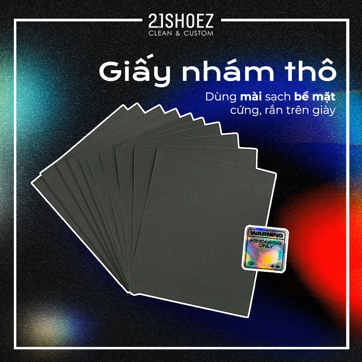 Giấy nhám thô, giấy giáp thô dùng trong quá trình custom giày - 21shoez