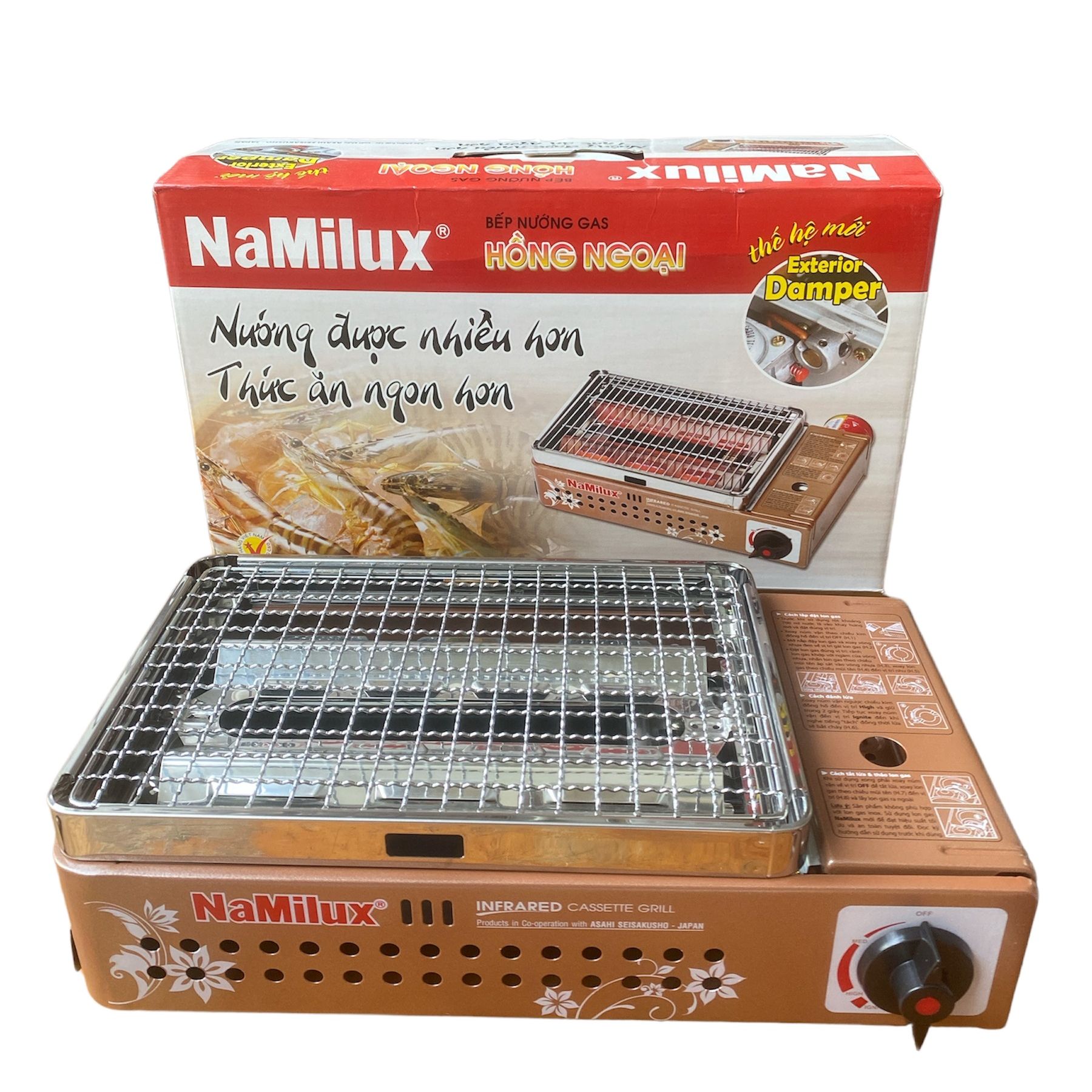 Bếp gas nướng hồng ngoại namilux na-24n - hàng chính hãng