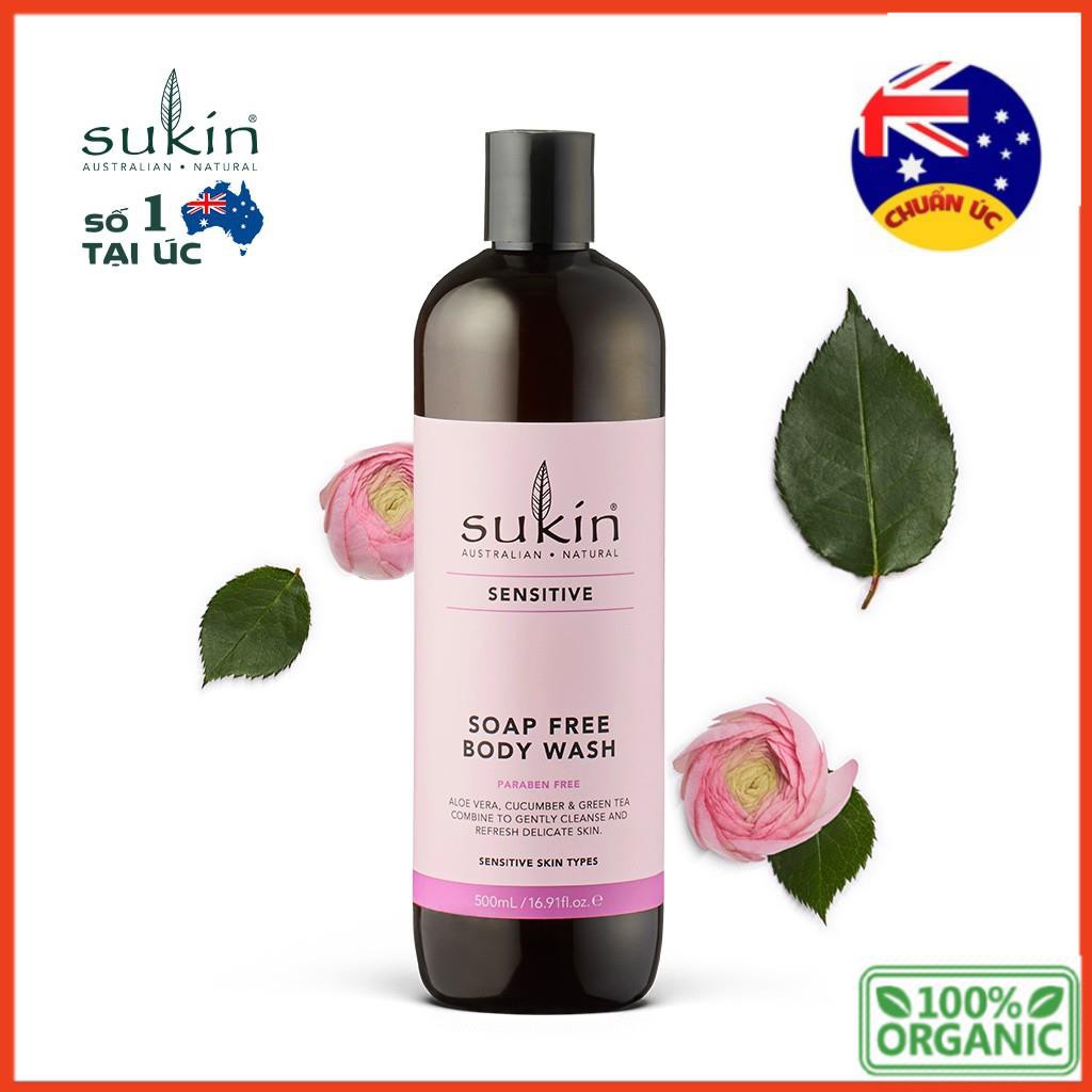 Sữa tắm không xà phòng cho da nhạy cảm sukin sensitive soap free body wash 500ml