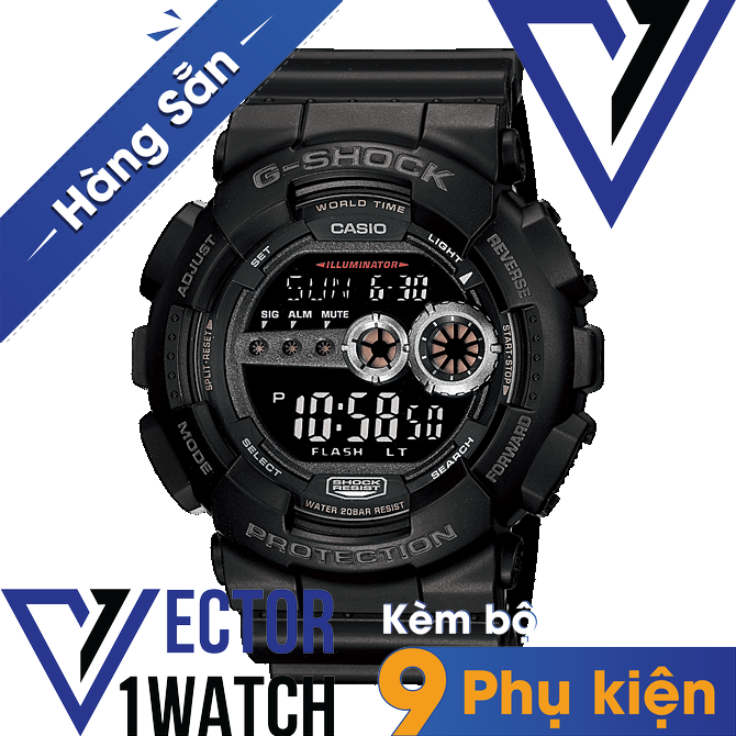 Đồng hồ thể thao nam nữ G-Shock GD-100-1B Full phụ kiện