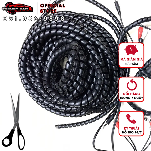Cuộn 0.5 mét Dây bọc bảo vệ dây rửa xe cao áp, mua nhiều soạn cuộn liền