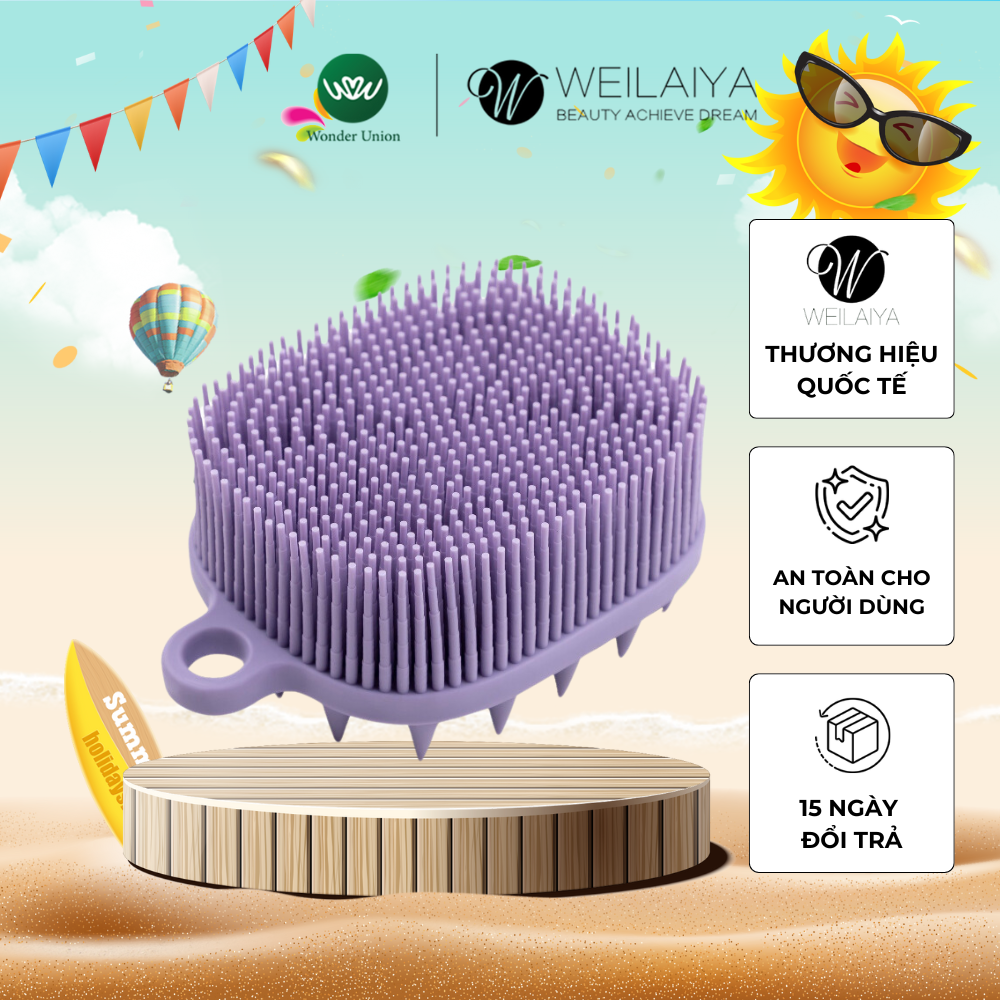 Lược gội đầu weilaiya giúp gỡ rối tóc, massage đầu 2 in 1