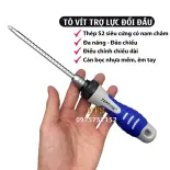 Tô vít nấc 2 đầu dài 180mm trợ lực tự động hãng TOP FINE, tua vít đa năng đảo chiều có nam châm thép S2 siêu cứng sửa chữa nhà cửa, tô vít 2 đầu cao cấp, tô vít đa năng, tô vít nấc, tua vít 4 cạnh, tô vít 2 cạnh