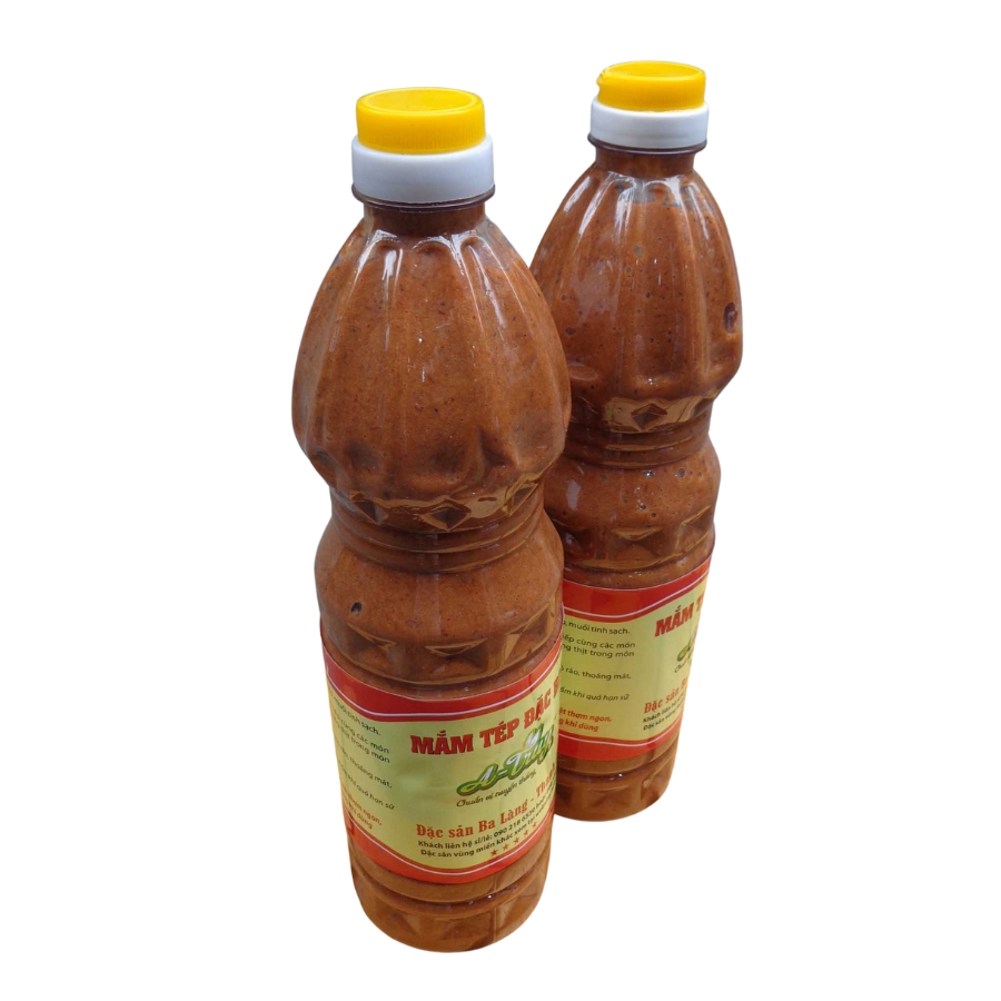 Mắm tép chưng thịt đặc sản Ba làng - Thanh Hóa ủ từ thính nếp có thể pha chấm hoặc chưng cùng thịt (chai 1kg)