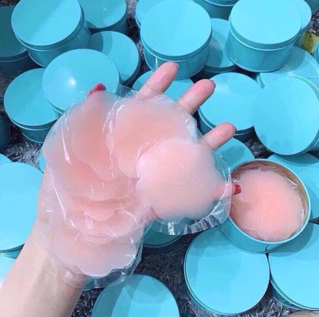 Hộp 10 miếng dán ngực silicon dán nhũ hoa - miếng dán ti