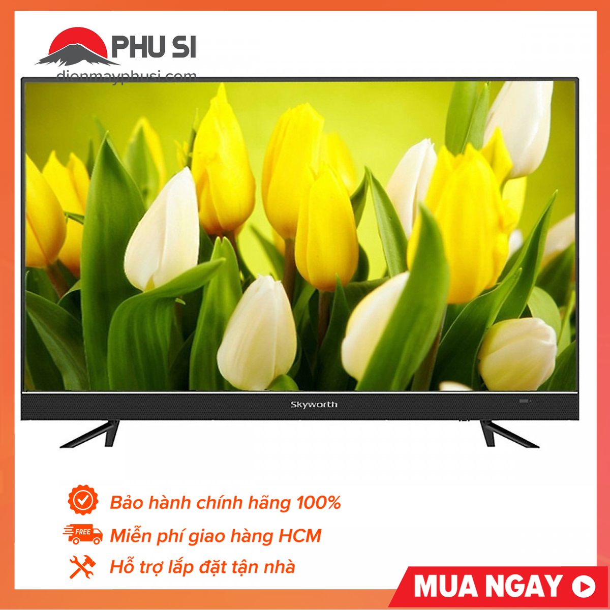 Smart tivi Skyworth 55 inch 4K UHD 55U5 cam kết hàng đúng mô tả chất lượng đảm bảo an toàn cho người sử dụng