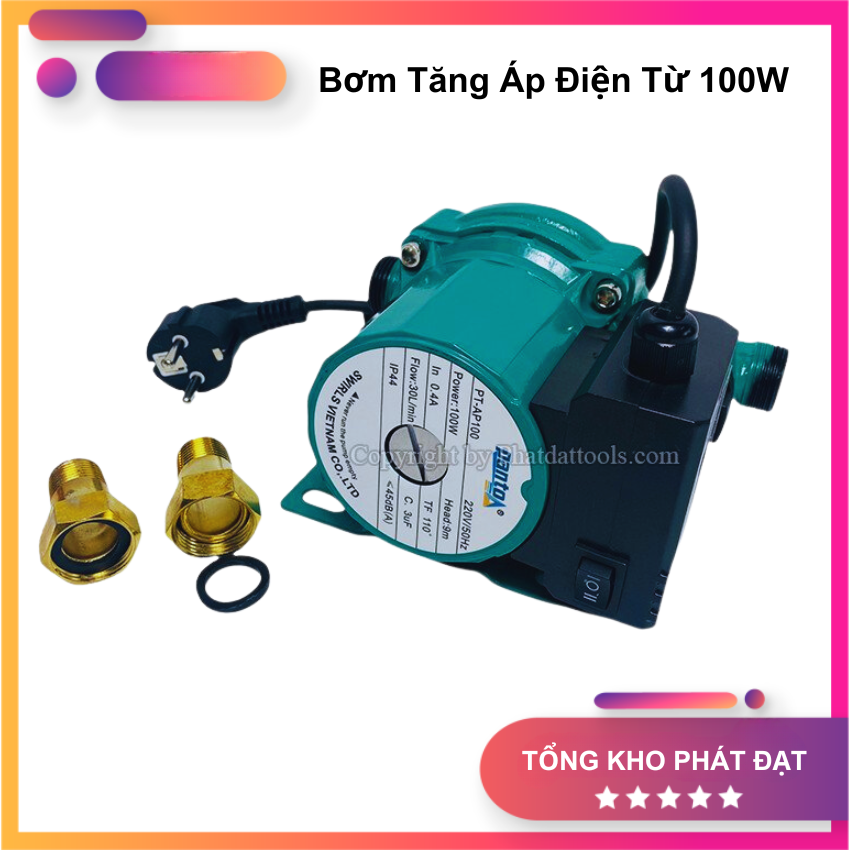 Máy bơm tăng áp mini swirls pt-ap100 - máy bơm chịu nước nóng - rơle điện tử siêu êm