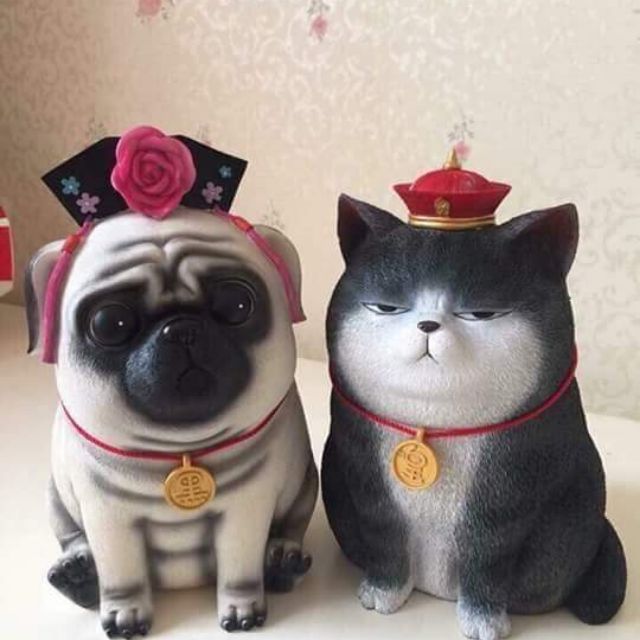 [HCM]Chó đất Cách Cách tiết kiệm tiền Ống Heo Hình THú Cưng : Chó Cách Cách 5D Chất Liệu Thạch sứ Ống tiết kiệm tiền ngộ nghĩnh