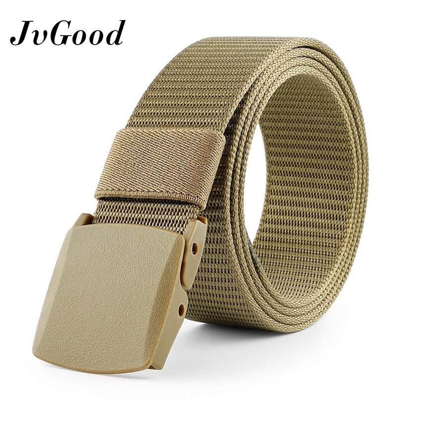 JvGood thắt lưng nam dây nịt nam Thắt lưng khóa nhựa chất liệu vải dày dặn có thể dễ dàng điều chỉnh