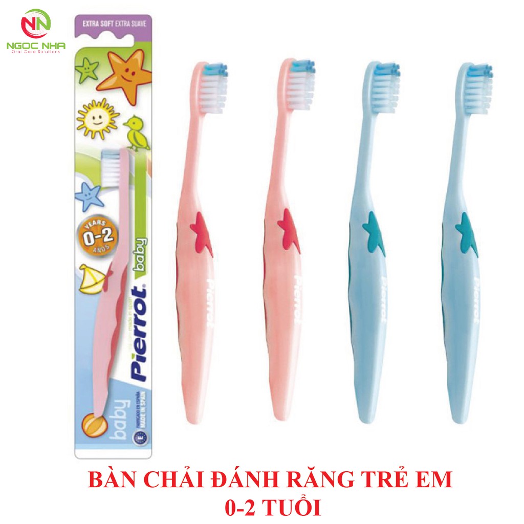 Bàn chải siêu mềm cho trẻ em từ 0-2 tuổi pierrot baby - tây ban nha