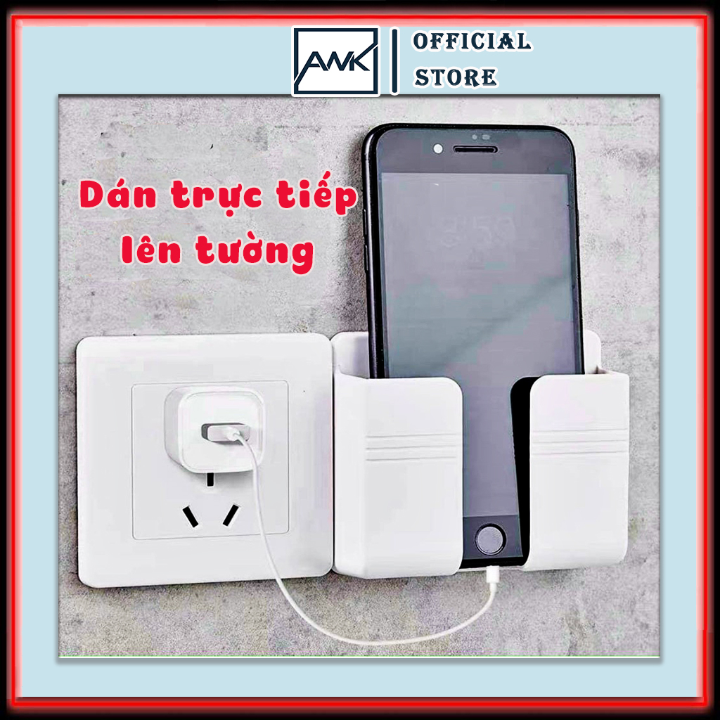 [HCM]Giá đỡ điện thoại dán tường treo remote máy lạnh đa năng kệ treo sạc điện thoại đầu dây điện tiện lợi giúp không gian gọn gàng - AWK Store