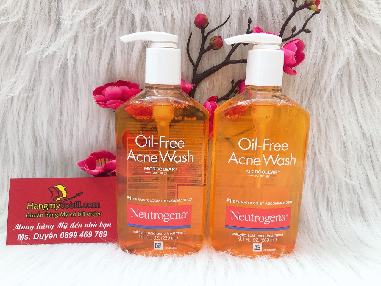 ( có bill nhập) Sữa Rửa Mặt Neutrogena Oil-Free Acne Wash 269ml