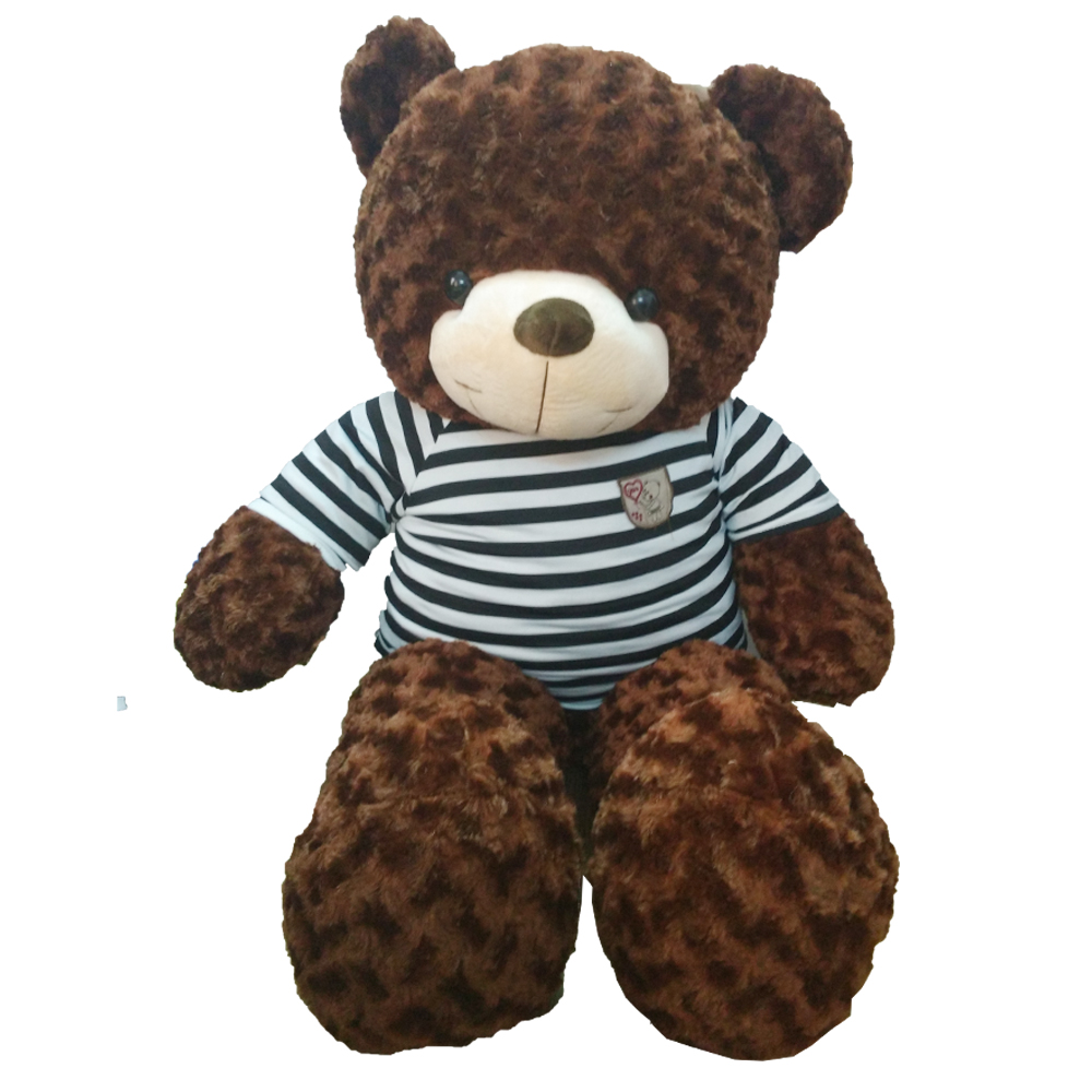 [HCM]Gấu bông cao cấp Teddy áo thun màu nâu khổ vải 1m-TEDDYM08 (nhà bán hàng Diabrand)