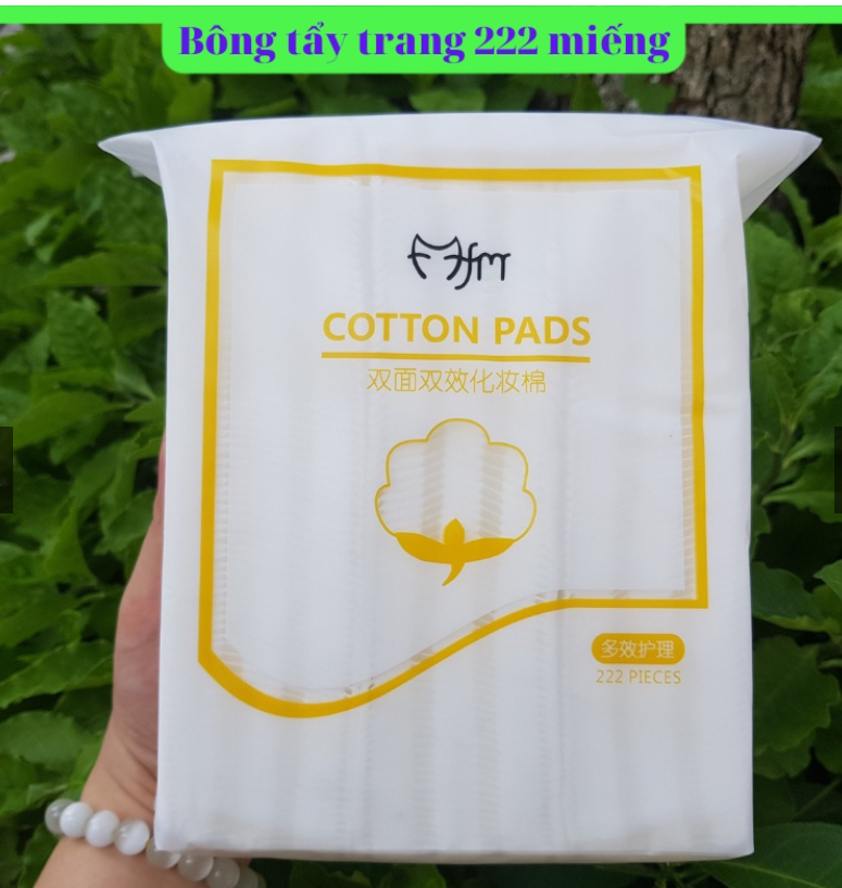 Bông tẩy trang 3 lớp Cotton Pads 222 miếng bông tẩy trang 3 lớp cotton
