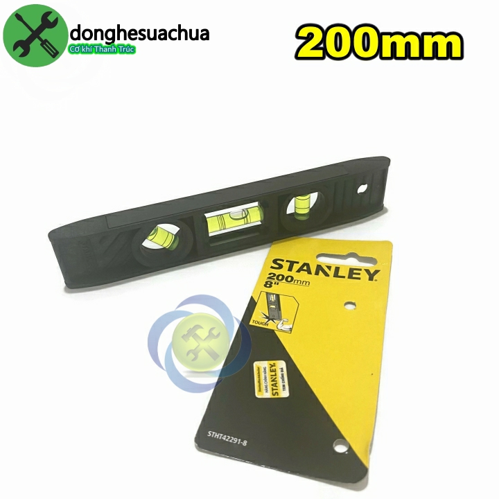 Thước thủy 200mm Stanley 42-291 màu đen có từ tính