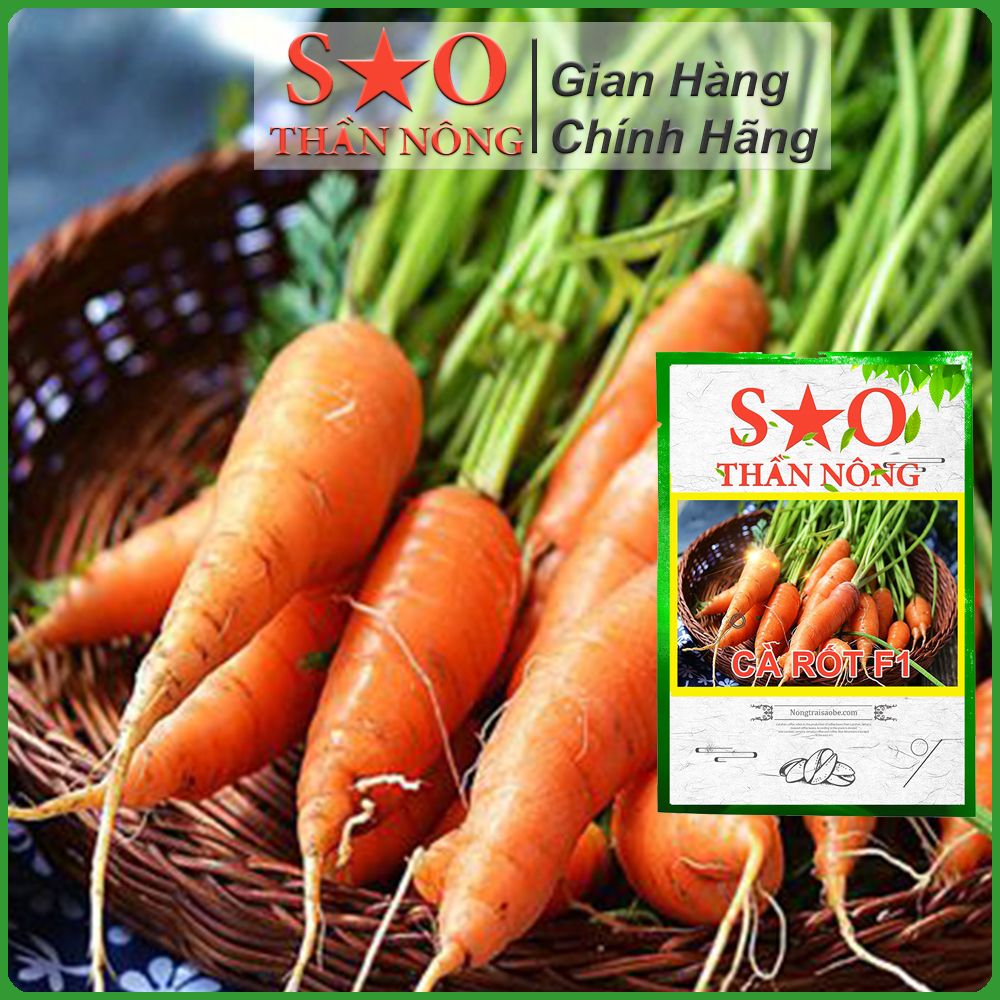 Hạt giống củ cà rốt Sao Thần Nông 200 hạt nhanh thu hoạch củ to thích hợp với mọi vùng miền trên cả nước