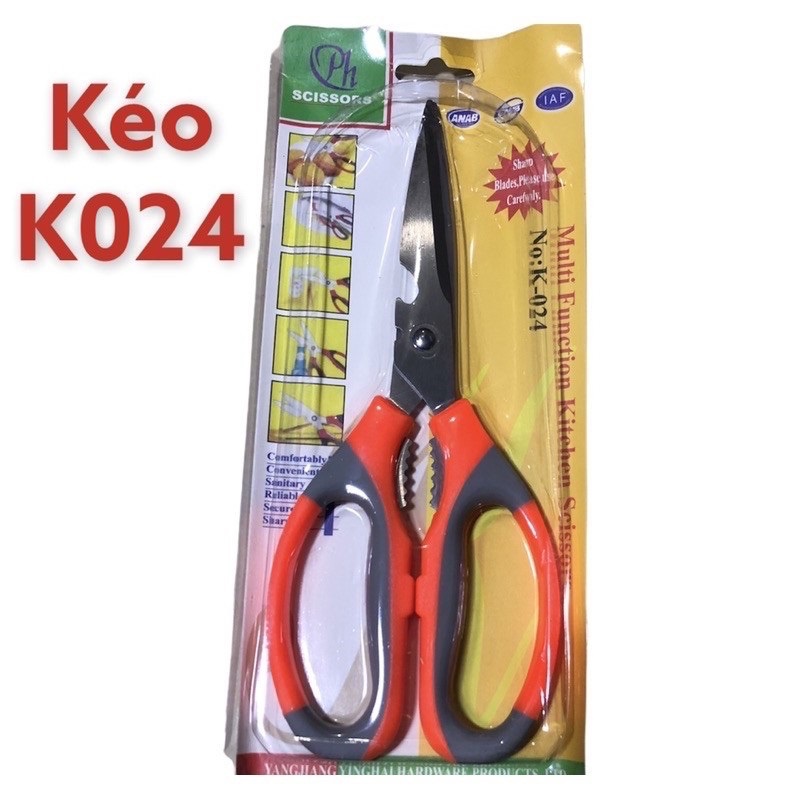 Kéo Cắt Đa Năng K-024, Kéo Làm Bếp Đa Năng K-024