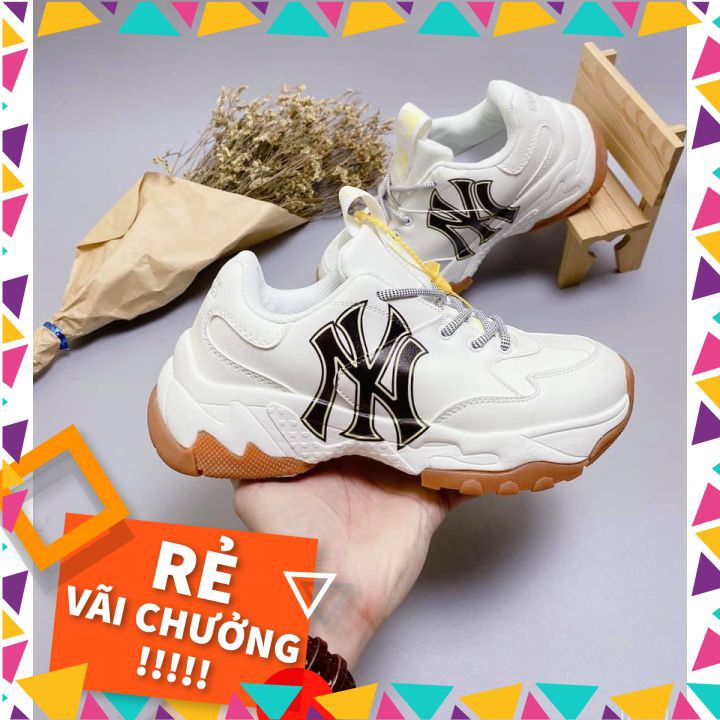 Giày mlb đế nâu giày thể thao độn đế mlb ny đế nâu bản cực đẹp
