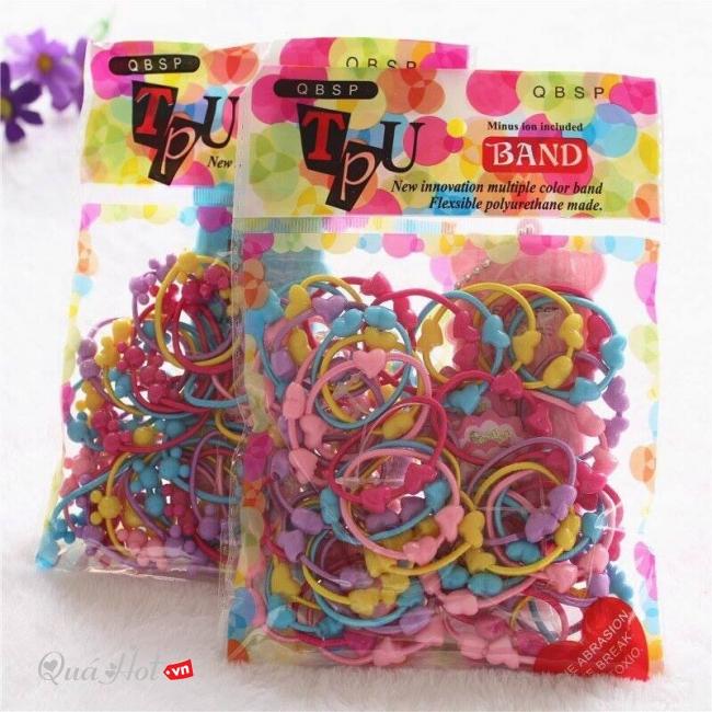 Set 50 dây cột tóc dễ thương cho bé