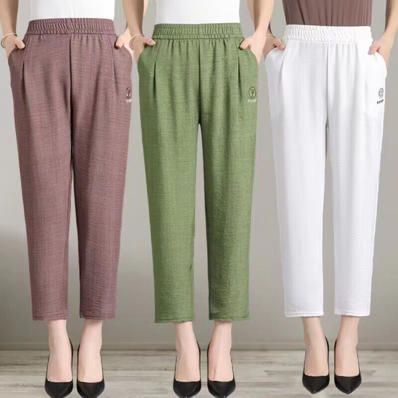 Quần Baggy Bigsize Nữ Vải Đũi Linen Cao Cấp Phong Cách Thời Trang Hàn Quốc Phù Hợp Mọi Lứa Tuổi