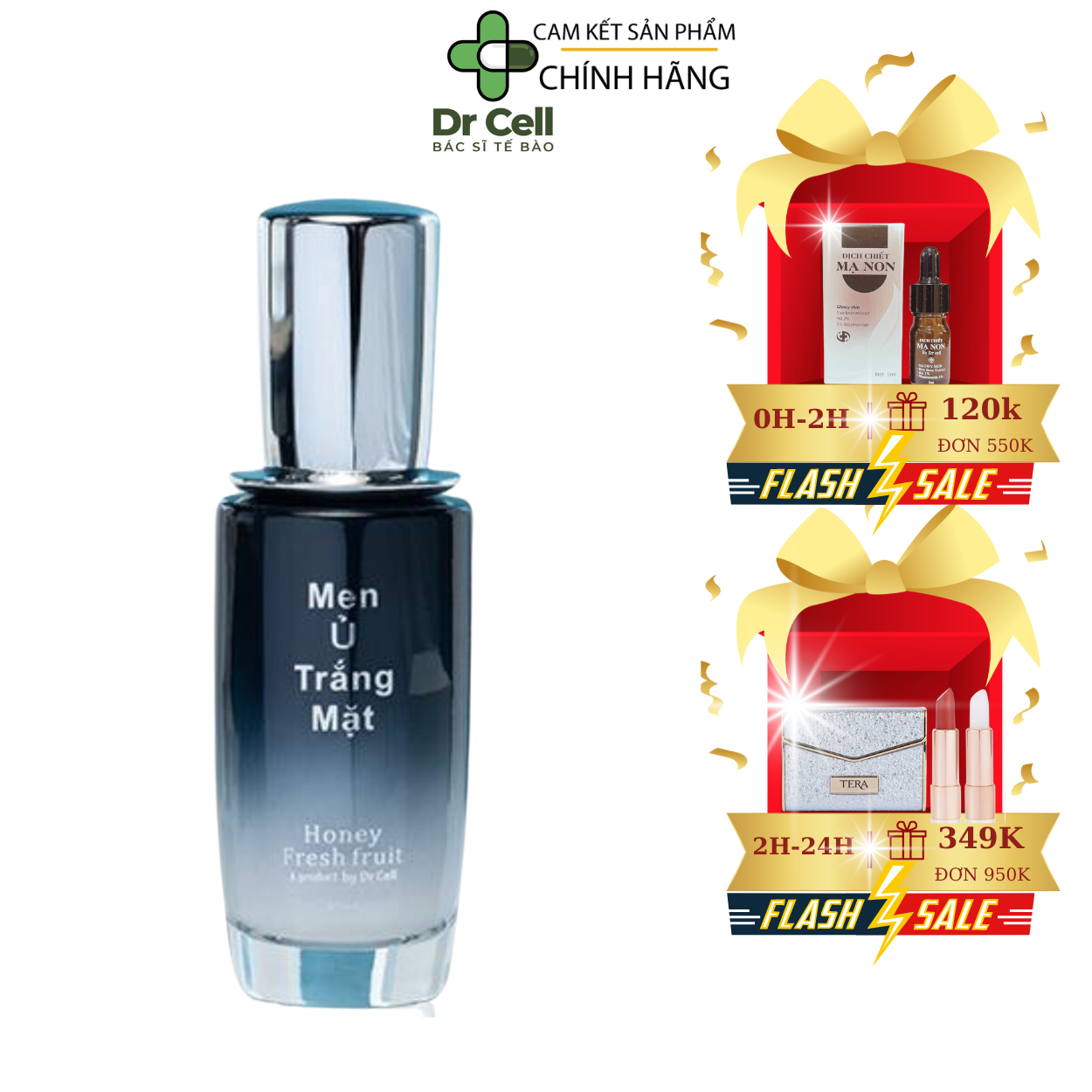 Kem ủ trắng mặt dr cell giúp trắng da, mờ thâm mụn nám, 50ml