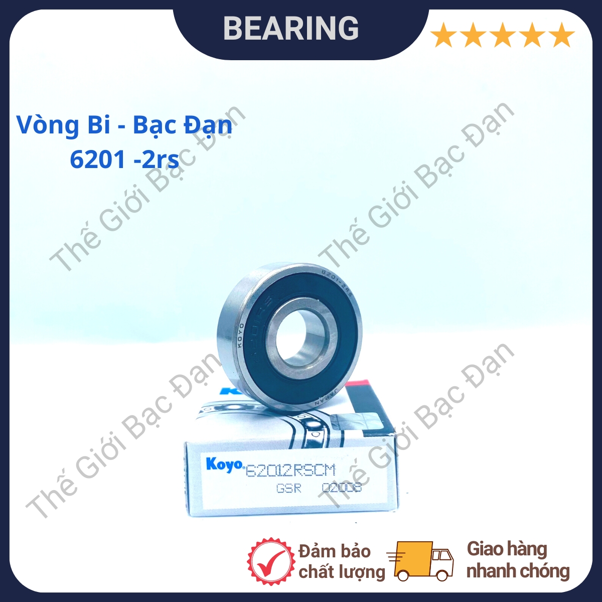 Vòng bi bạc đạn 6201 -2rs koyo - hàng đẹp - chất lượng cao - thế giới bạc đạn