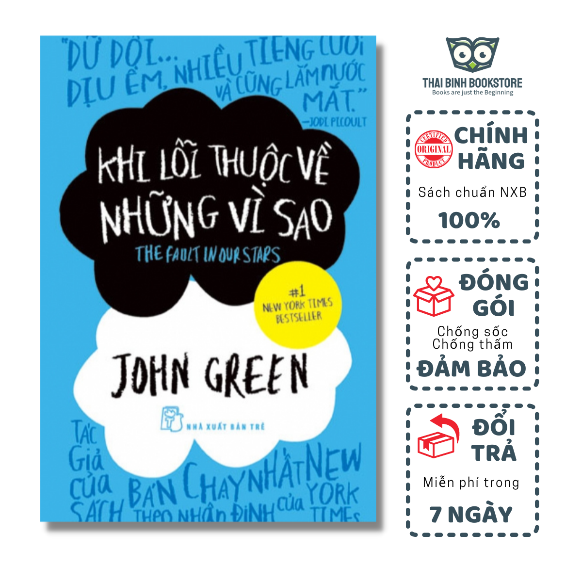 Sách - khi lỗi thuộc về những vì sao - tiểu thuyết - john green - thái bình bookstore
