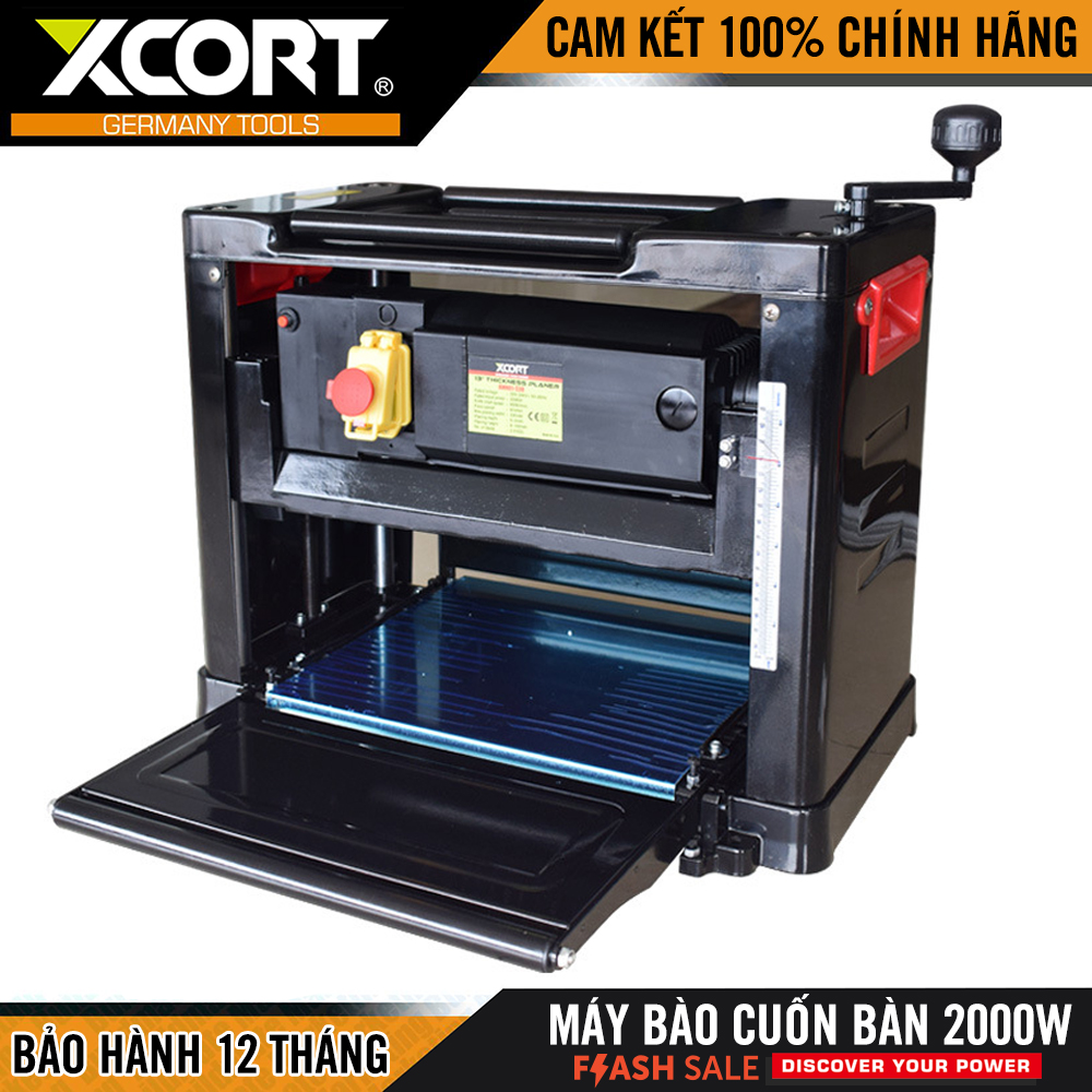 Máy bào cuốn - máy bào gỗ mini 2000w xcort chính hãng