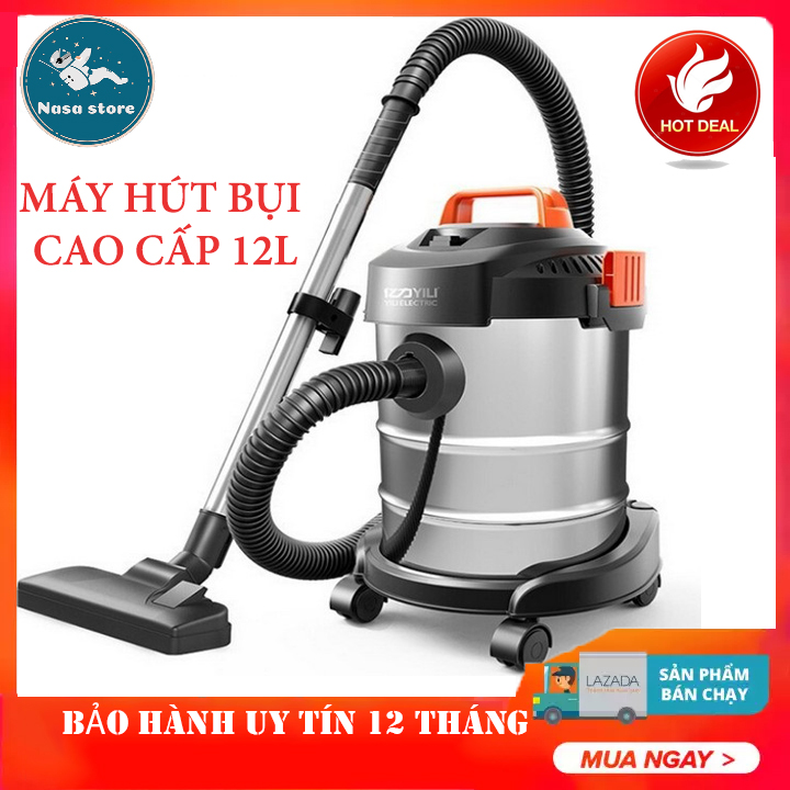 Máy hút bụi, máy hút bụi công nghiệp,Máy hút bụi công suất lớn, Máy hút bụi dung tích 12L, hút thổi mạnh mẽ, Quay mọi ngóc ngách, đa chức năng, Tiết kiệm thời gian- chi phí, hàng cao cấp, Bảo hành uy tín lỗi 1 đổi 1.