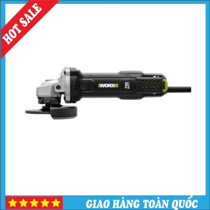 Máy mài góc 750w 100mm wu811 công tắc cạnh - worx green
