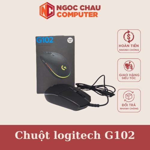 Chuột gaming chuột chơi game logitech g102 led rgb 8000dpi