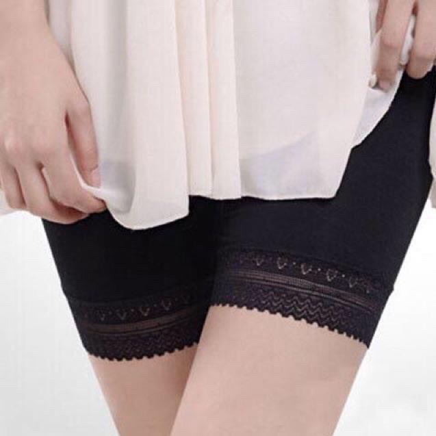 Combo 02 quần lót nữ - quần đùi mặc váy cotton phối ren