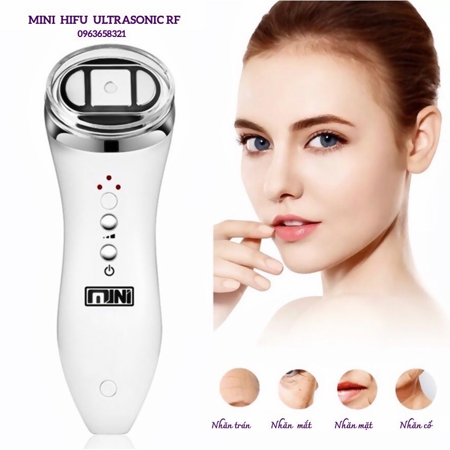 Máy Hifu Mini Nâng Cơ mặt , Căng da, tạo cằm V-line công nghệ Siêu âm lưỡng cực RF