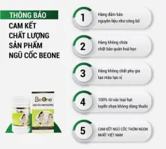 [HCM]Ngũ Cốc Beone 500gr chính hãngbổ sung dinh dưỡng phát triển toàn diệnNgũ cốc dinh dưỡng Beone thực phẩm hỗ trợ tăng cân