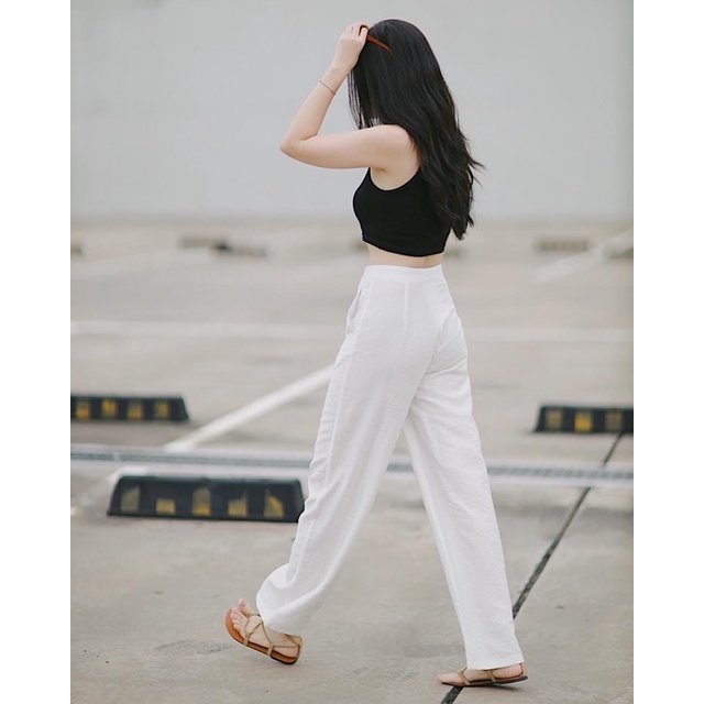 Quần đũi suông trắng ruchan