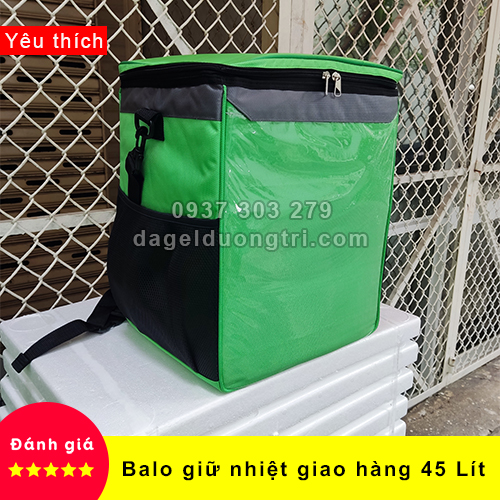 Balo giữ nhiệt giao hàng 45 lít - kích thước 40cm x 30cm x 42cm