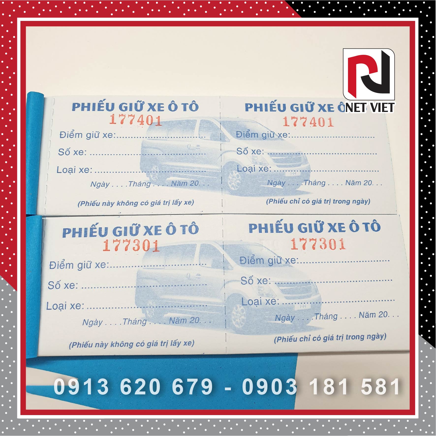 Phiếu giữ xe oto Cùi vé giữ xe oto